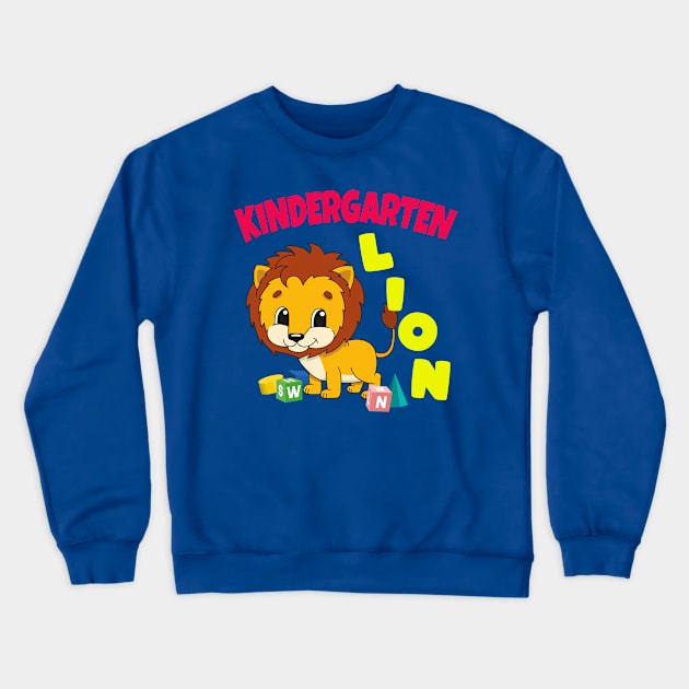 Kindergarten Lion Boys Gift Crewneck Sweatshirt by Foxxy Merch